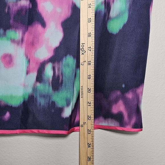 Kate Spade New York Womens 8 Purple Green Pink‎ Barry Watercolor Pencil Skirt - Picture 4 of 6